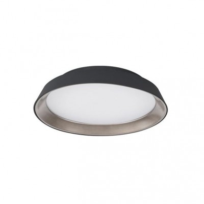 Plafoniera LED dimabila design modern Vela negru 45cm