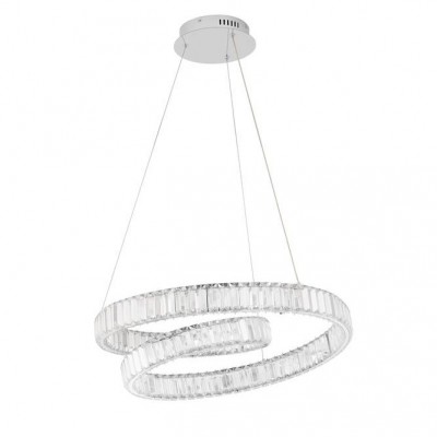 Pendul LED dimabil, cristal design elegant CONCETO crom 60cm