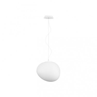 Pendul design modern Ciottoli alb 31,5cm