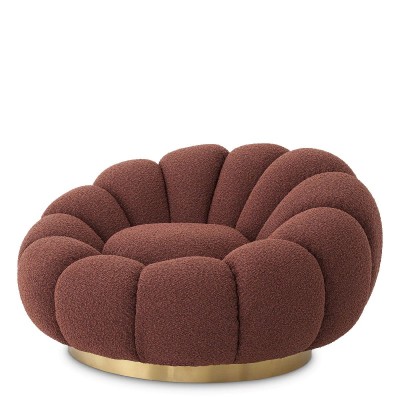 Fotoliu pivotant design elegant Mello, Boucle rouge