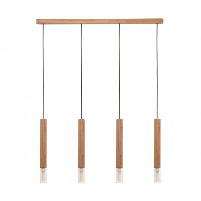 Lustra cu 4 Pendule lemn design natural MADERA