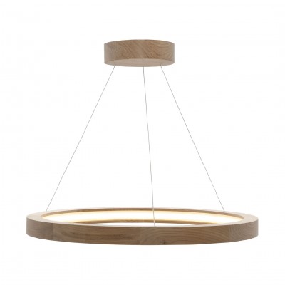 Lustra LED lemn design modern circular OAK 55cm