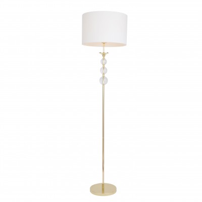 Lampadar design elegant REA alb/auriu