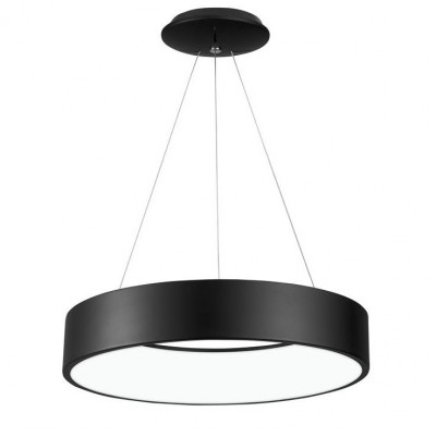 Lustra moderna suspendata LED 3000K Ø60cm RANDO negru