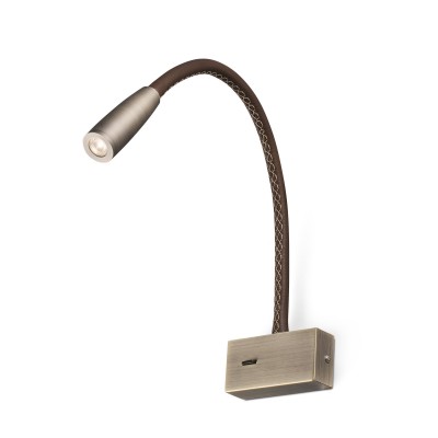 Aplica moderna cu reader LED LEAD Bronze