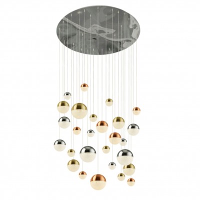 Lustra design modern cu 27 pendule LED Planets 27