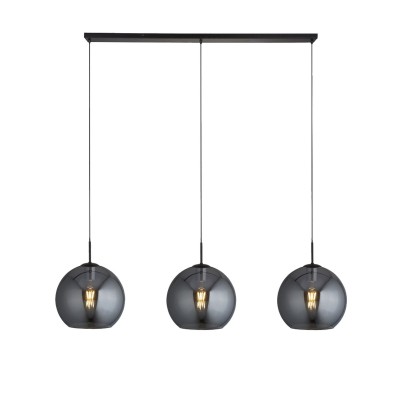 Lustra design modern cu 3 pendule fumurii AMSTERDAM