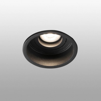 Rama spot incastrabil tavan fals IP44 HYDE Black orientable round