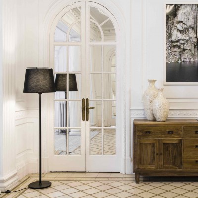 Lampadar  / Lampa de podea moderna design elegant SAVOY neagra