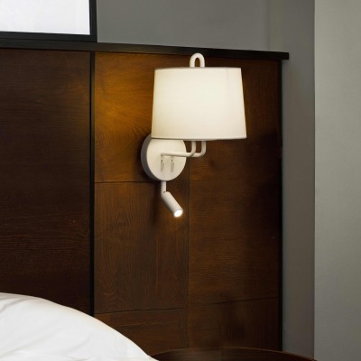 Aplica perete cu reader LED moderna design elegant MONTREAL alba