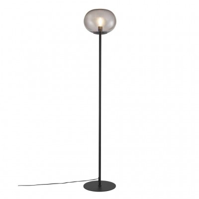 Lampadar, Lampa de podea design nordic Alton, negru/ fumuriu