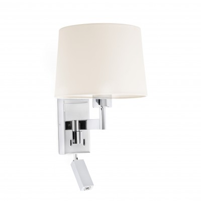 Aplica cu reader LED stil clasic design elegant ARTIS crom/alb