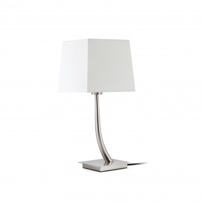 Veioza / Lampa de masa eleganta design clasic REM nickel/alb