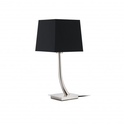 Veioza / Lampa de masa eleganta design clasic REM nickel/negru