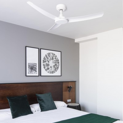Ventilator de tavan cu telecomanda design modern SIROS alb