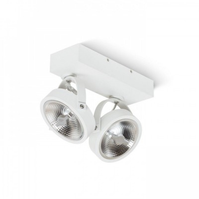Aplica LED perete/tavan cu Spot orientabil KELLY II alb