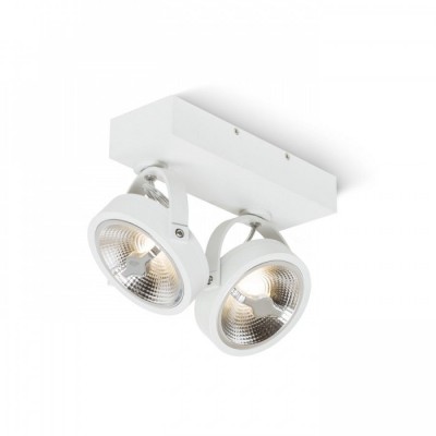 Aplica LED dimabila perete/tavan cu 2 Spoturi orientabile KELLY II alb