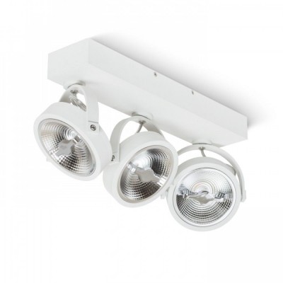 Aplica LED dimabila perete/tavan cu 3 Spoturi orientabile KELLY III alb