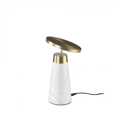Veioza, Lampa de masa design LUX LED dimabil Calacatta marble white
