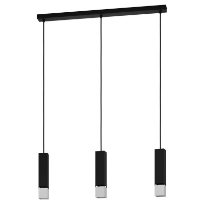 Lustra suspendata design modern Butrano negru, argintiu