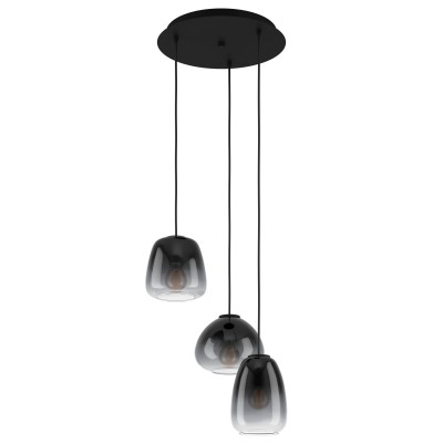 Lustra cu 3 pendule design modern Aguilares negru