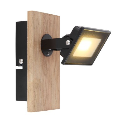 Aplica LED de perete design industrial Joya maro, negru