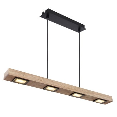 Lustra LED suspendata design industrial Joya maro, negru