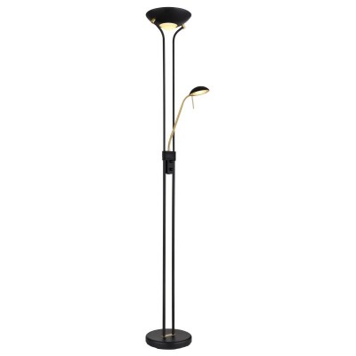 Lampadar LED design modern Leonas negru, alama