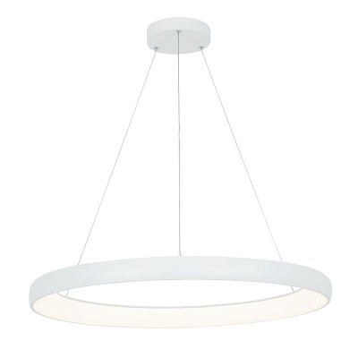 Lustra LED design modern circular Ring 80cm, Sandy White