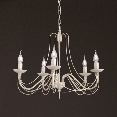 Candelabru design rustic cu 5 brate Vela, ivory