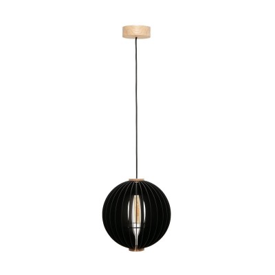 Pendul din lemn design modern ORB negru 34cm