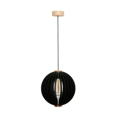 Pendul din lemn design modern ORB negru 51,5cm