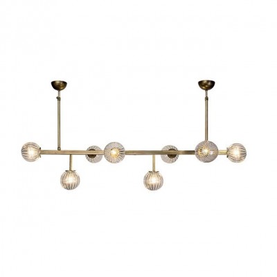 Lustra 8L design modern Datiu bronz