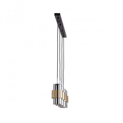 Lustra suspendata cu 4 pendule design modern Vaia crom, auriu