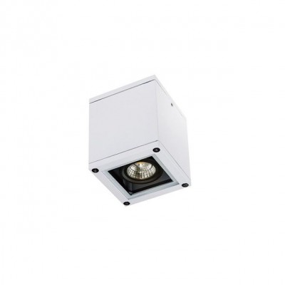 Spot aplicat, plafoniera pentru iluminat exterior, IP65 Bundes alb 8,5x8,5cm