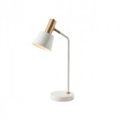 Veioza, lampa de masa design modern Bing alb, auriu