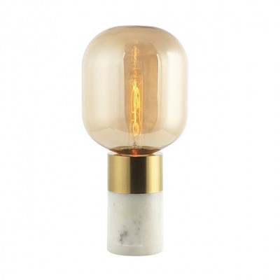 Veioza, lampa de masa design modern Crid alb, champagne, alama