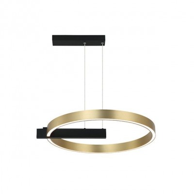 Lustra LED dimabila design modern Fendi negru, auriu