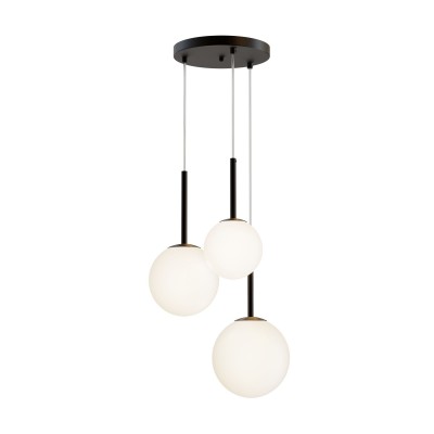 Lustra cu 3 pendule design modern Basic form negru