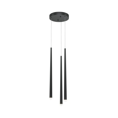 Lustra LED cu 3 pendule design modern Cascade negru