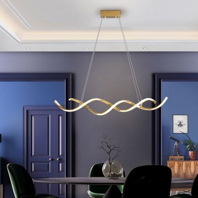 Lustra LED suspendata design modern Dido aurie