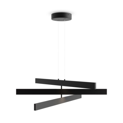 Lustra LED suspendata design modern Origami negru