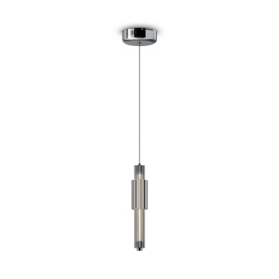 Pendul LED design modern Verticale crom