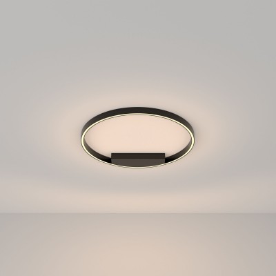 Aplica LED de perete / tavan design modern Rim negru 60cm, 3000K