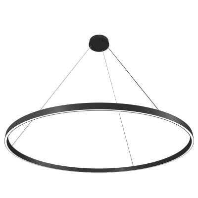 Lustra LED suspendata design modern Rim negru 120cm