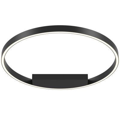 Plafoniera LED design modern Rim negru 60cm, 4000K