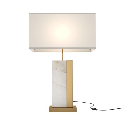 Veioza, lampa de masa design modern Bianco alama, alb 45cm