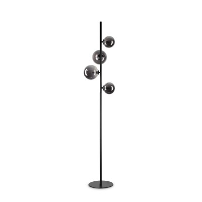 Lampadar modern Perlage pt4 negru/fumuriu