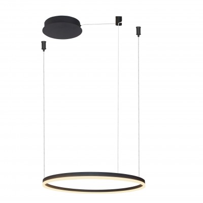 Lustra LED suspendata design modern circular geometric HALO PENDANT 60 BK