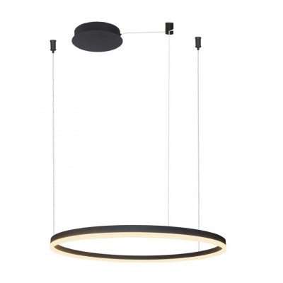 Lustra LED suspendata design modern circular geometric HALO PENDANT 80 BK